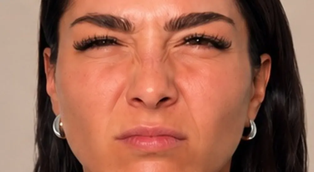 After Botox bunny lines treatment at Silk Clinics Dubai — smoother upper nose on the same expression.