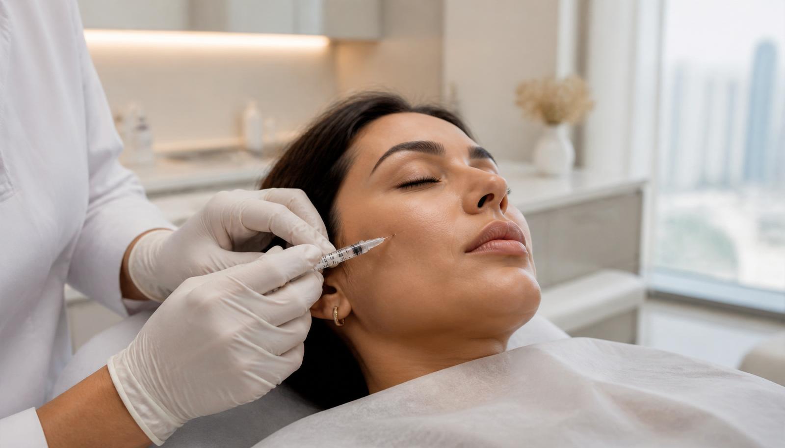 Profhilo and skin booster micro-injection performed by a doctor at Silk Clinics Dubai — bio-remodelling treatment for summer skin quality and hydration